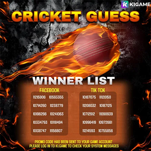 Cricket Guess Draw Results on K1 Game – Winner Promo Code Announcement