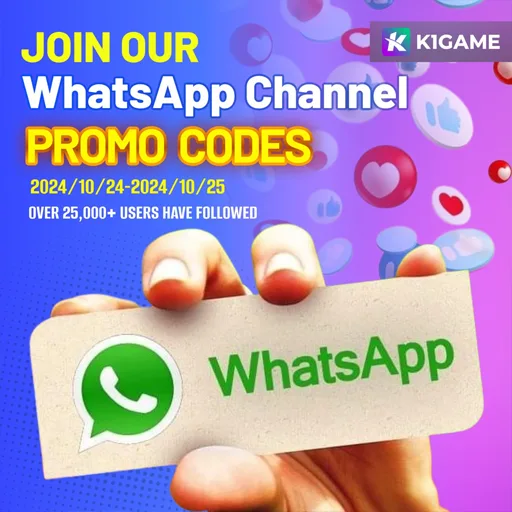 Follow K1 Game’s official WhatsApp channel for exclusive promo codes and free cash rewards!