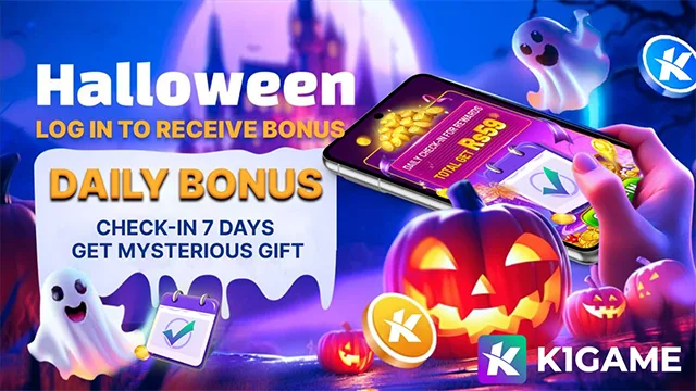 K1 Game Halloween Daily Bonus Claim spooky rewards and blessings this season