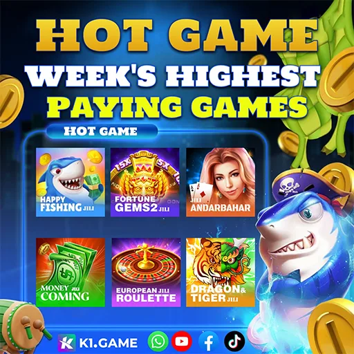 K1.Game Weekly Rankings - Happy Fishing and Fortune Gems Lead