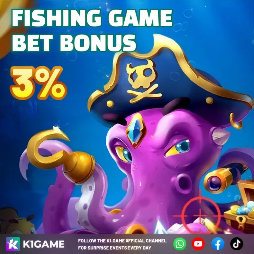 Earn up to 3% bonus in K1.Game's Fishing Game event! Join the fun today