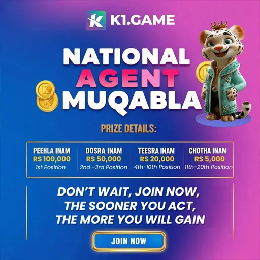 Join the ultimate competition at K1 Game, sign up and win amazing rewards.