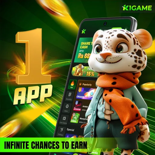 K1 Game app interface showcasing exciting slot machines, poker, and sports betting options