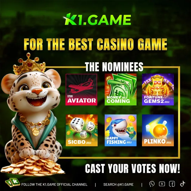 Vote for the best casino game of the week in K1.Game